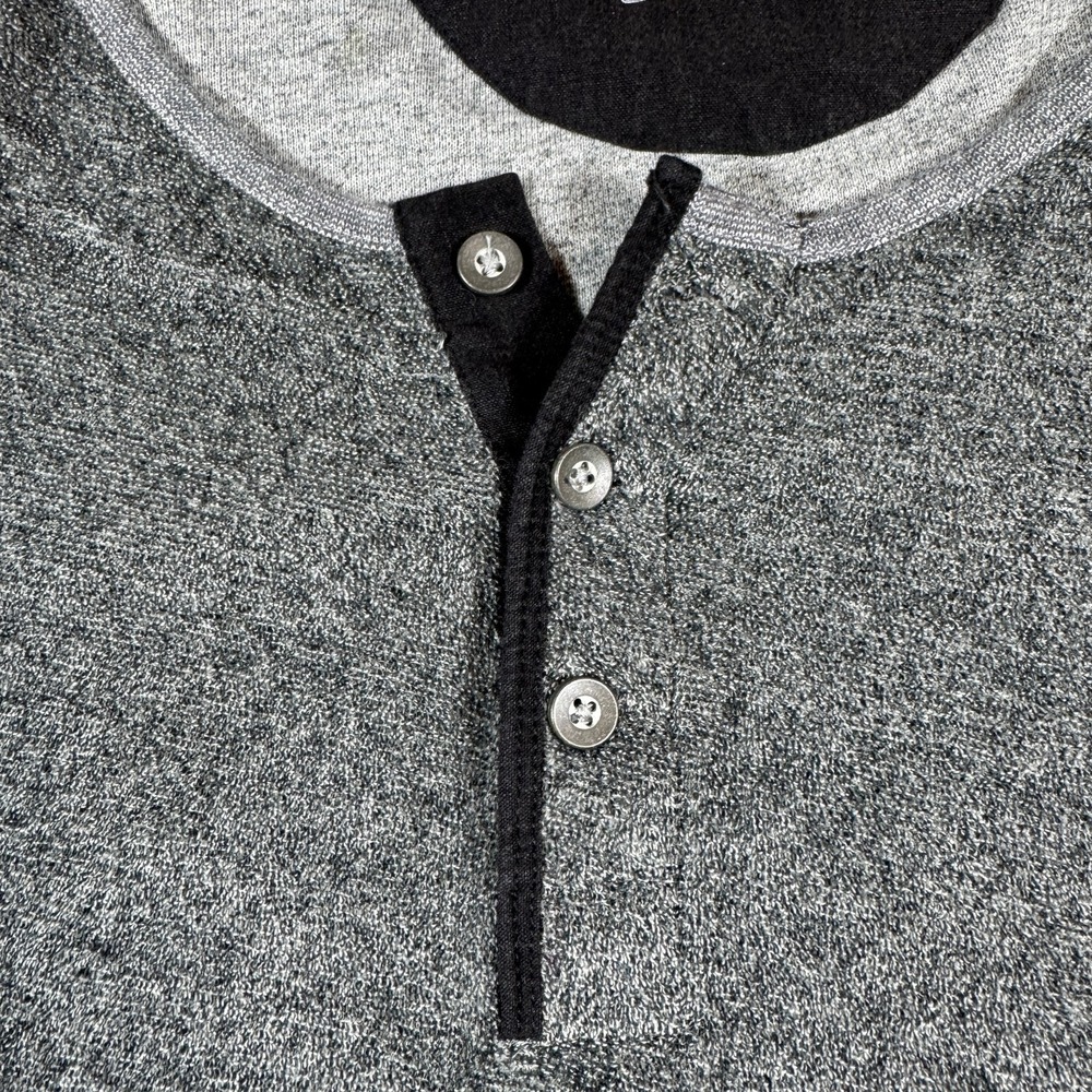 Faherty Pullover Mens XXL Grey Jaspe Terry Henley Towel Sweater Lightweight - Picture 4 of 11